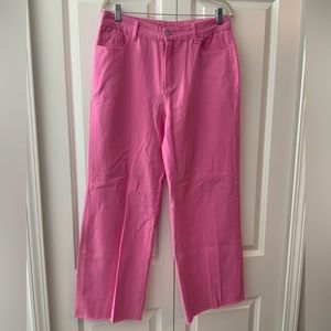 Pink wide leg women’s jeans